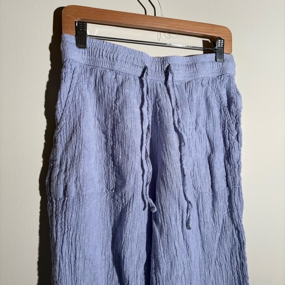 Sigrid Olsen Linen Periwinkle Cropped Pants - Picture 5 of 7